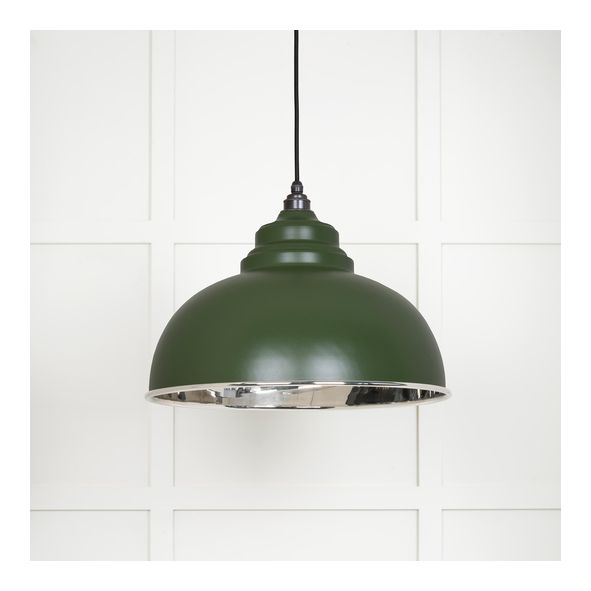 49505H • 400mm • Smooth Nickel & Heath • From The Anvil Harborne Pendant