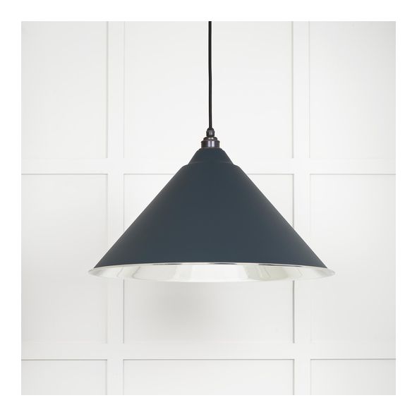 49506SO • 510mm • Smooth Nickel & Soot • From The Anvil Hockley Pendant