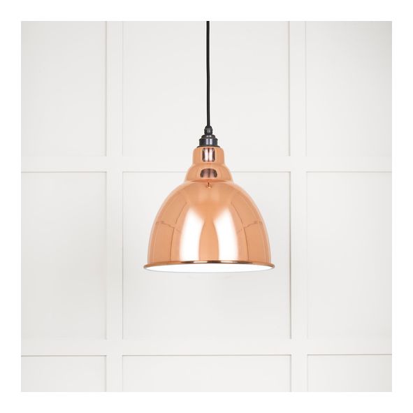 49507 • 260mm • White Gloss & Copper • From The Anvil Brindley Pendant
