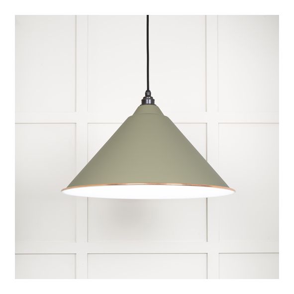 49510TU • 510mm • White Gloss & Tump • From The Anvil Hockley Pendant