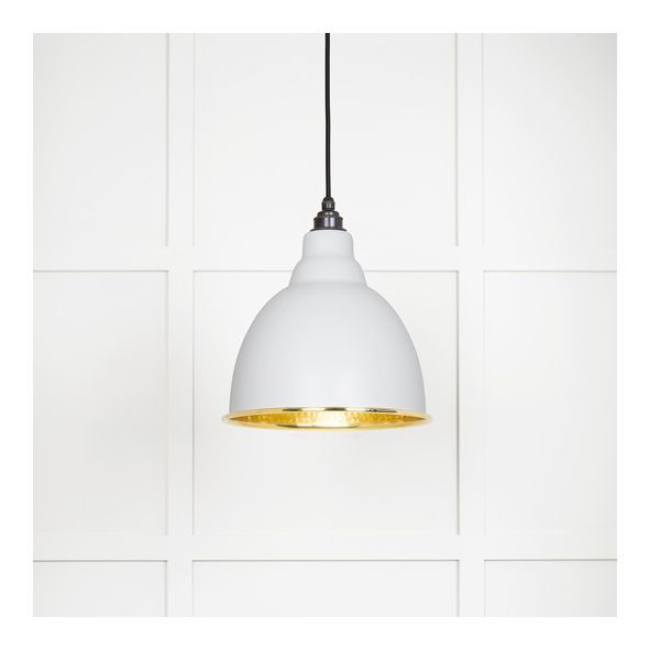 49517F • 260mm • Hammered Brass & Flock • From The Anvil Brindley Pendant