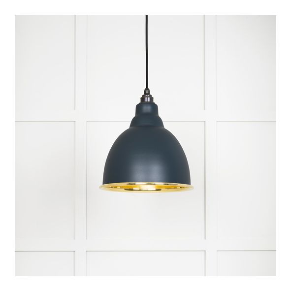 49518SO • 260mm • Smooth Brass & Soot • From The Anvil Brindley Pendant