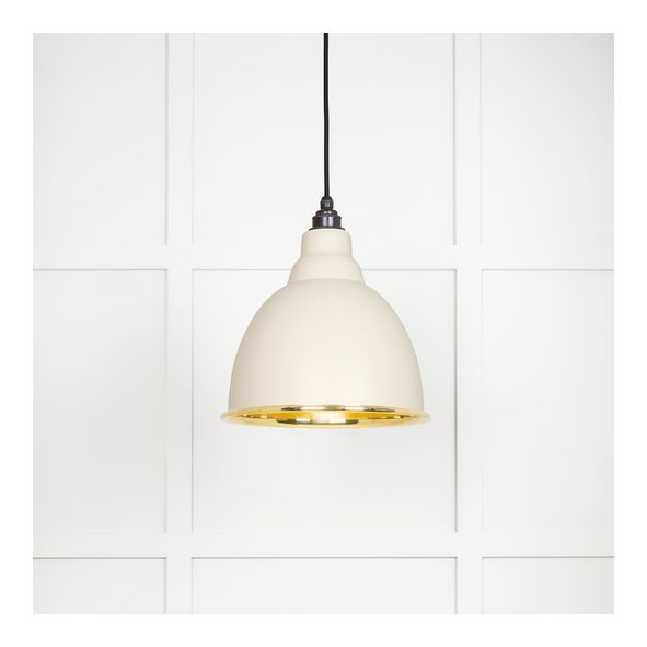 49518TE • 260mm • Smooth Brass & Teasel • From The Anvil Brindley Pendant