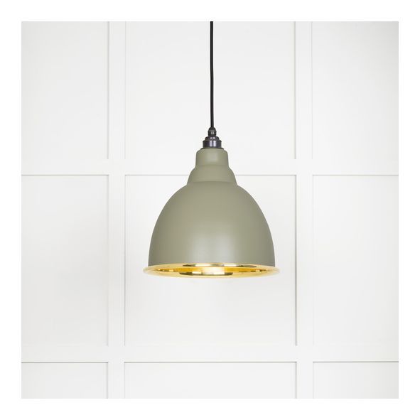 49518TU • 260mm • Smooth Brass & Tump • From The Anvil Brindley Pendant