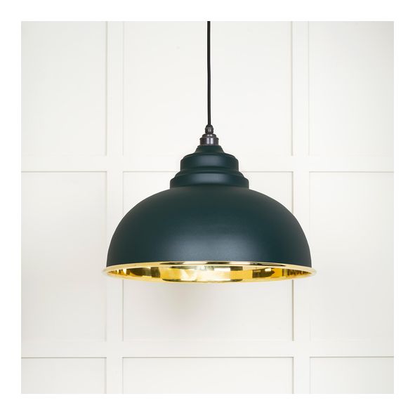 49522DI • 400mm • Smooth Brass & Dingle • From The Anvil Harborne Pendant