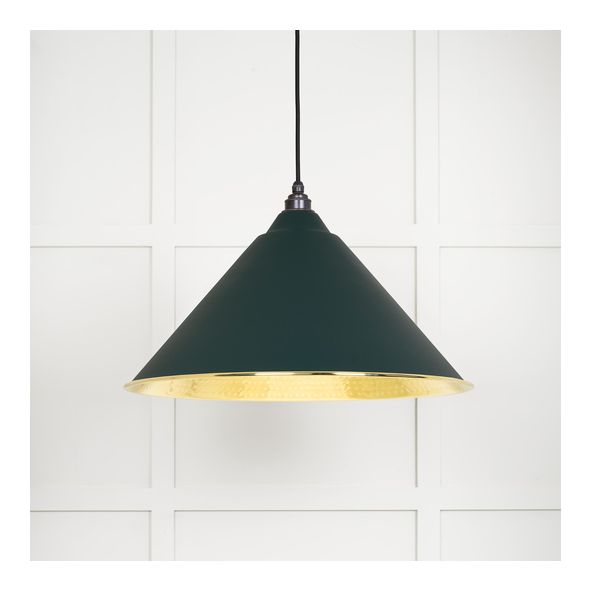 49523DI • 510mm • Hammered Brass & Dingle • From The Anvil Hockley Pendant