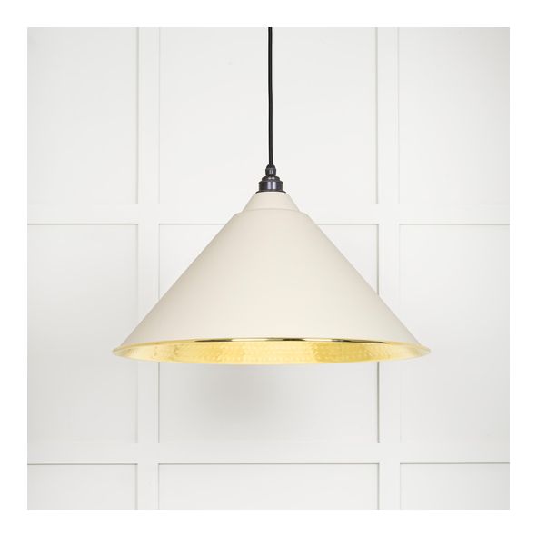 49523TE • 510mm • Hammered Brass & Teasel • From The Anvil Hockley Pendant