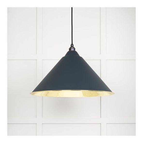 49524SO • 510mm • Smooth Brass & Soot • From The Anvil Hockley Pendant