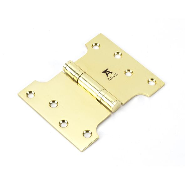 49555  102 x 127mm  Polished Brass  From The Anvil Parliament Hinge