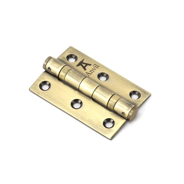 49569 • 076 x 050mm • Aged Brass • From The Anvil Ball Bearing Butt Hinge