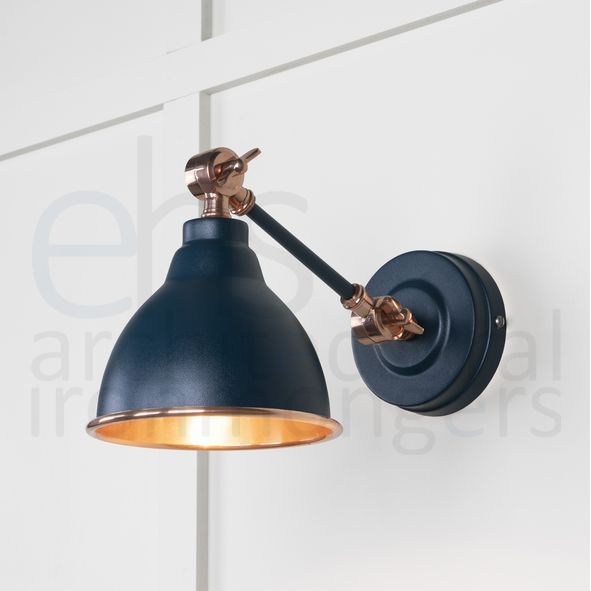 49714SDU  139 x 124mm  Smooth Copper  From The Anvil Brindley Wall Light in Dusk