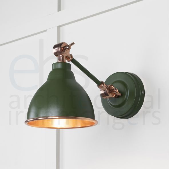 49714SH  139 x 124mm  Smooth Copper  From The Anvil Brindley Wall Light in Heath