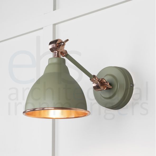 49714STU  139 x 124mm  Smooth Copper  From The Anvil Brindley Wall Light in Tump