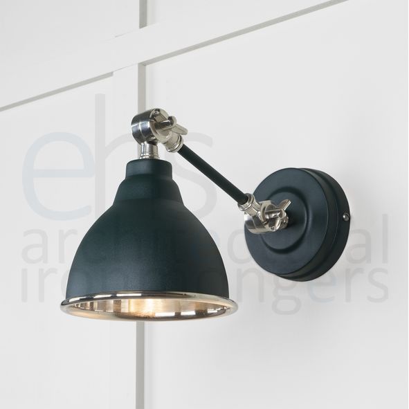49715SDI • 139 x 124mm • Smooth Nickel • From The Anvil Brindley Wall Light in Dingle