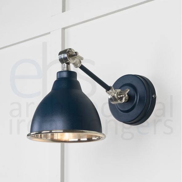 49715SDU  139 x 124mm  Smooth Nickel  From The Anvil Brindley Wall Light in Dusk