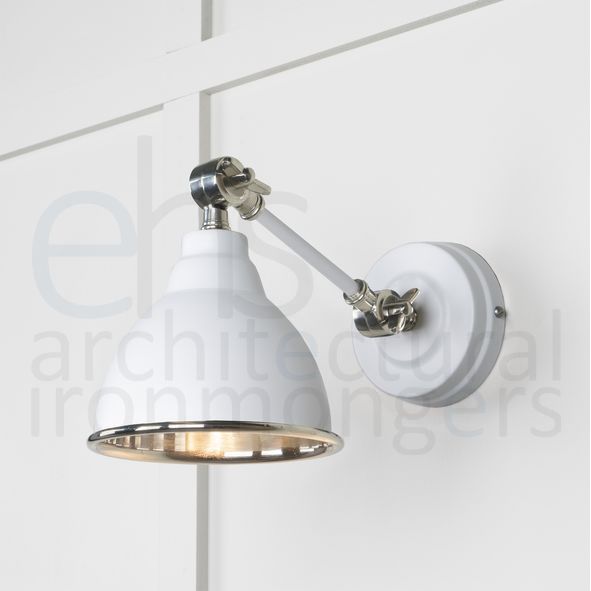 49715SF • 139 x 124mm • Smooth Nickel • From The Anvil Brindley Wall Light in Flock
