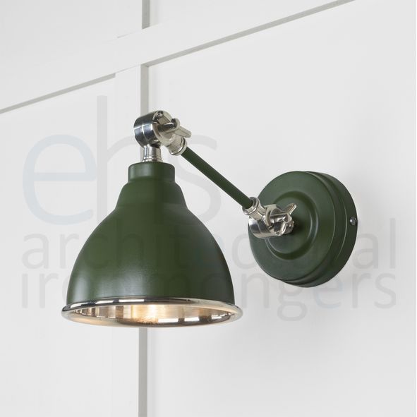 49715SH • 139 x 124mm • Smooth Nickel • From The Anvil Brindley Wall Light in Heath
