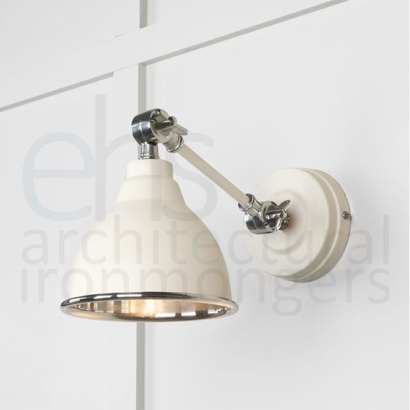 49715STE • 139 x 124mm • Smooth Nickel • From The Anvil Brindley Wall Light in Teasel