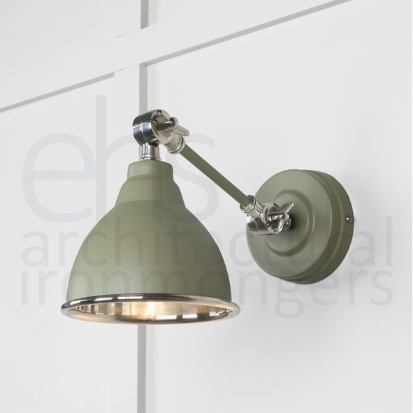 49715STU • 139 x 124mm • Smooth Nickel • From The Anvil Brindley Wall Light in Tump