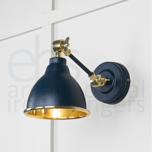 49716SDU • 139 x 124mm • Smooth Brass • From The Anvil Brindley Wall Light in Dusk