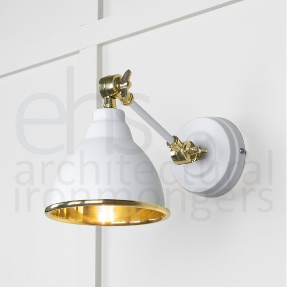 49716SF • 139 x 124mm • Smooth Brass • From The Anvil Brindley Wall Light in Flock