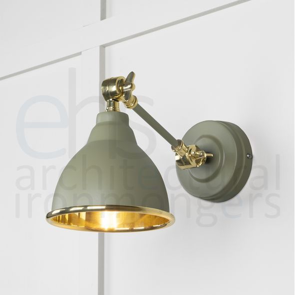 49716STU • 139 x 124mm • Smooth Brass • From The Anvil Brindley Wall Light in Tump