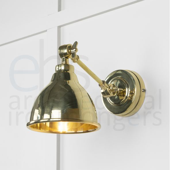 49716 • 139 x 124mm • Smooth Brass • From The Anvil Brindley Wall Light