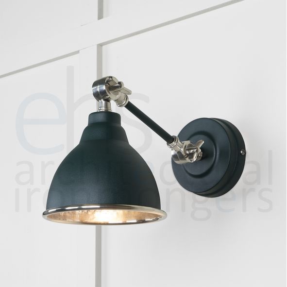 49718SDI • 139 x 124mm • Hammered Nickel • From The Anvil Brindley Wall Light in Dingle