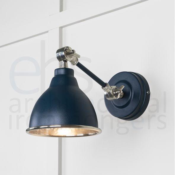 49718SDU • 139 x 124mm • Hammered Nickel • From The Anvil Brindley Wall Light in Dusk