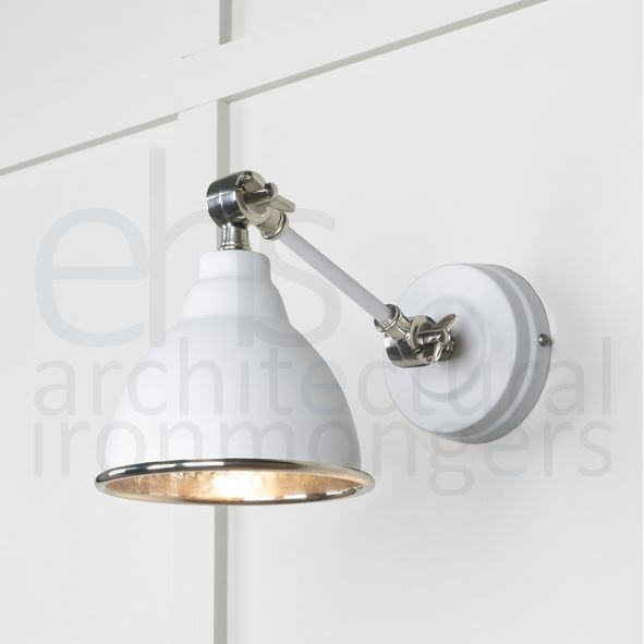 49718SF • 139 x 124mm • Hammered Nickel • From The Anvil Brindley Wall Light in Flock
