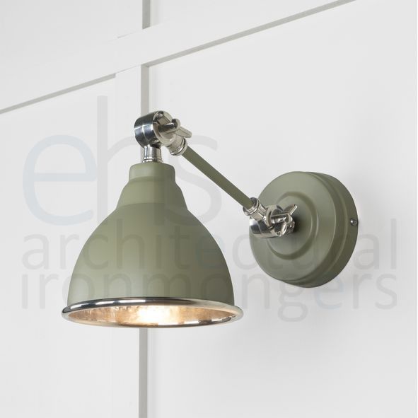 49718STU • 139 x 124mm • Hammered Nickel • From The Anvil Brindley Wall Light in Tump
