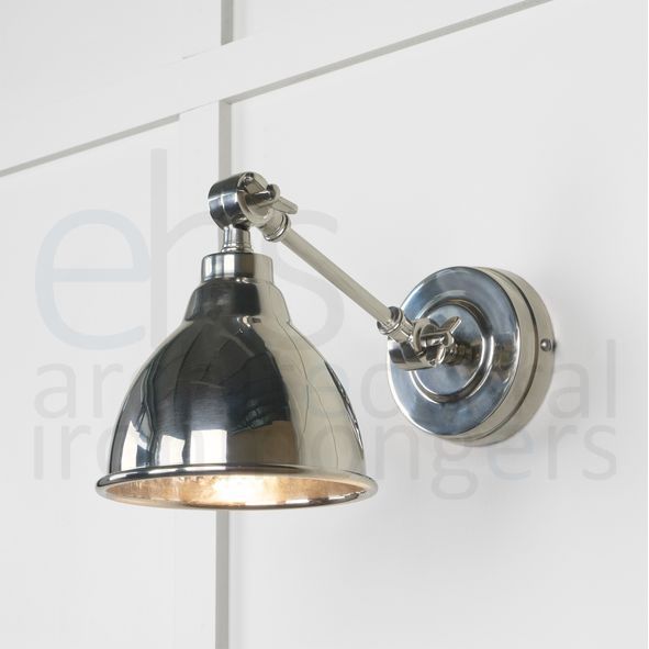 49718 • 139 x 124mm • Hammered Nickel • From The Anvil Brindley Wall Light