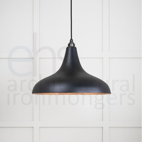 49720SEB • 412 x 240mm • Smooth Copper • From The Anvil Frankley Pendant in Elan Black