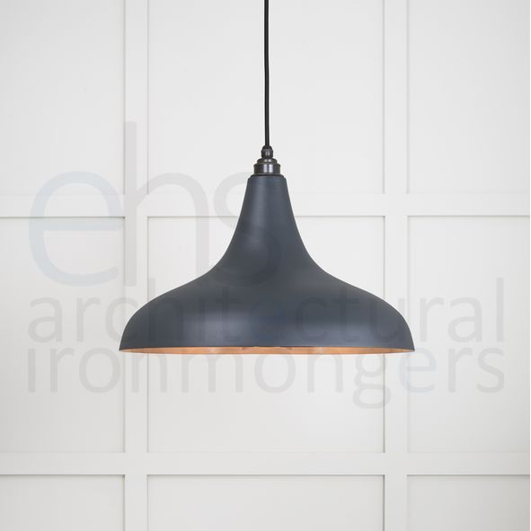49720SSO • 412 x 240mm • Smooth Copper • From The Anvil Frankley Pendant in Soot