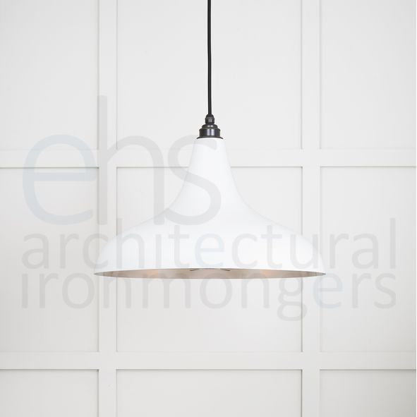 49721SF • 412 x 240mm • Smooth Nickel • From The Anvil Frankley Pendant in Flock