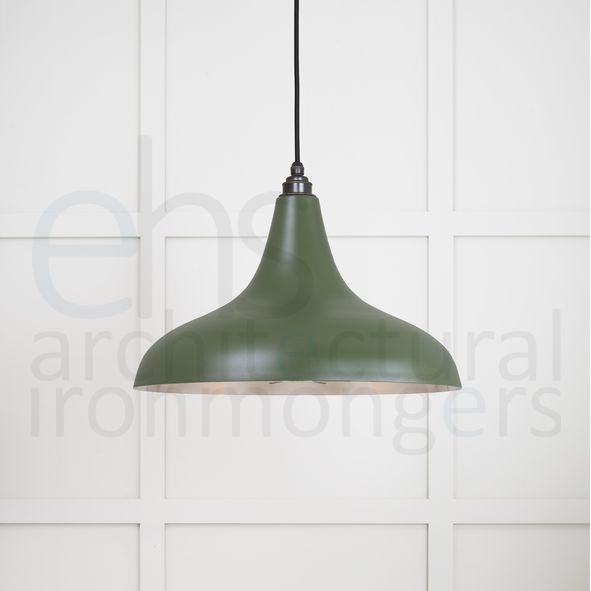49721SH  412 x 240mm  Smooth Nickel  From The Anvil Frankley Pendant in Heath