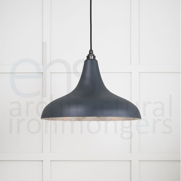 49721SSO  412 x 240mm  Smooth Nickel  From The Anvil Frankley Pendant in Soot