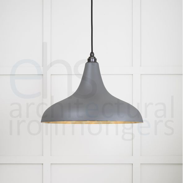49722SBL  412 x 240mm  Smooth Brass  From The Anvil Frankley Pendant in Bluff