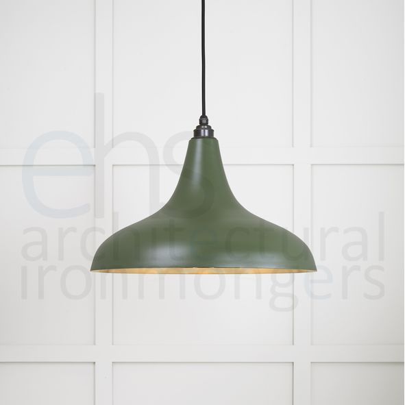 49722SH  412 x 240mm  Smooth Brass  From The Anvil Frankley Pendant in Heath
