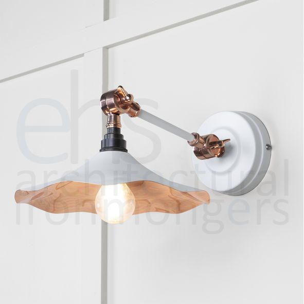 49723SF • 217 x 63mm • Smooth Copper • From The Anvil Flora Wall Light in Flock