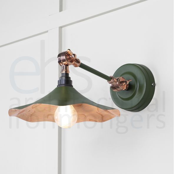 49723SH  217 x 63mm  Smooth Copper  From The Anvil Flora Wall Light in Heath