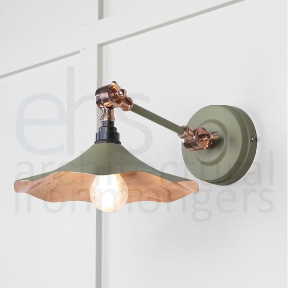 49723STU • 217 x 63mm • Smooth Copper • From The Anvil Flora Wall Light in Tump