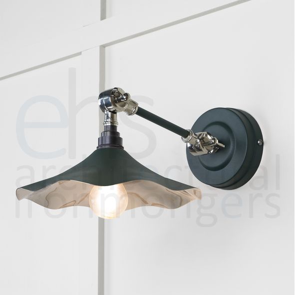 49724SDI  217 x 63mm  Smooth Nickel  From The Anvil Flora Wall Light in Dingle