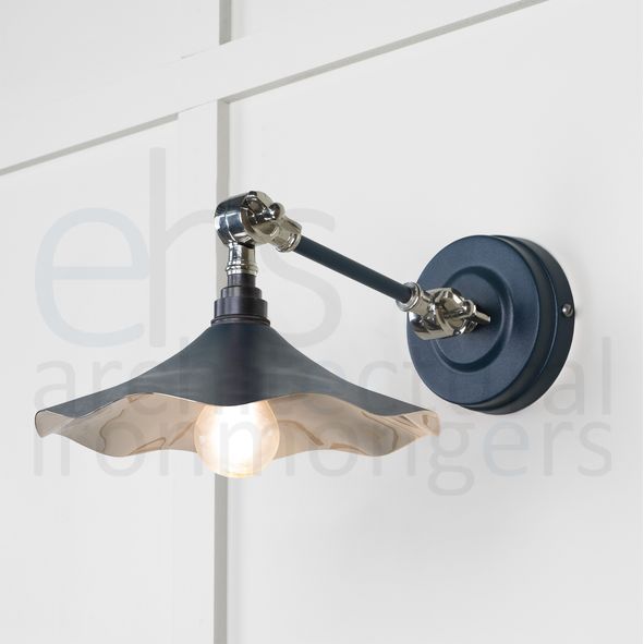 49724SDU  217 x 63mm  Smooth Nickel  From The Anvil Flora Wall Light in Dusk