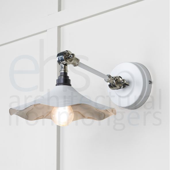 49724SF • 217 x 63mm • Smooth Nickel • From The Anvil Flora Wall Light in Flock