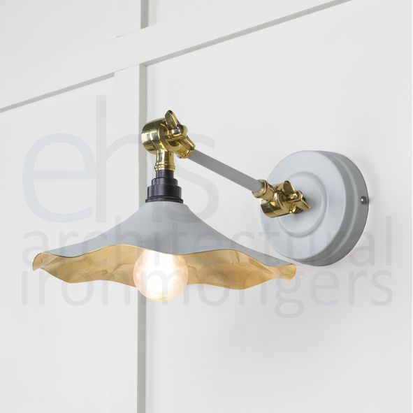 49725SBI  217 x 63mm  Smooth Brass  From The Anvil Flora Wall Light in Birch