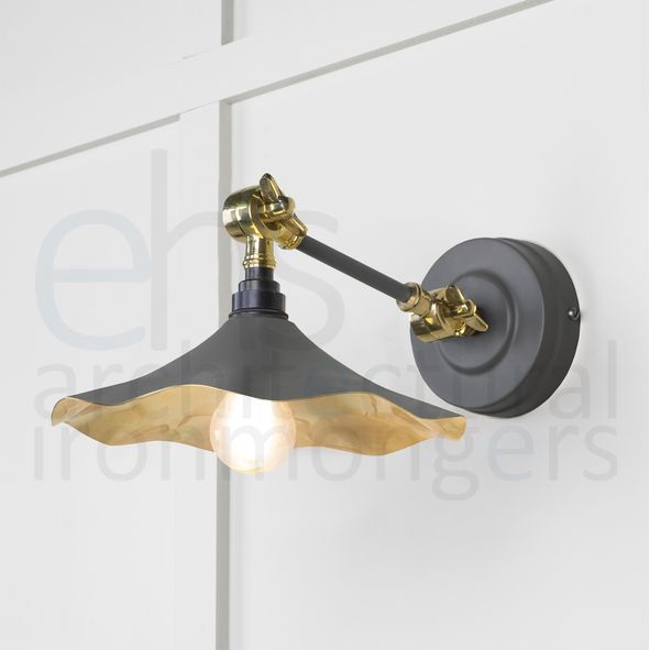 49725SBL  217 x 63mm  Smooth Brass  From The Anvil Flora Wall Light in Bluff