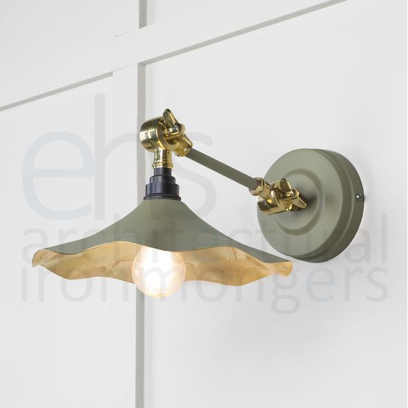 49725STU • 217 x 63mm • Smooth Brass • From The Anvil Flora Wall Light in Tump