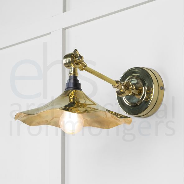 49725  217 x 63mm  Smooth Brass  From The Anvil Flora Wall Light