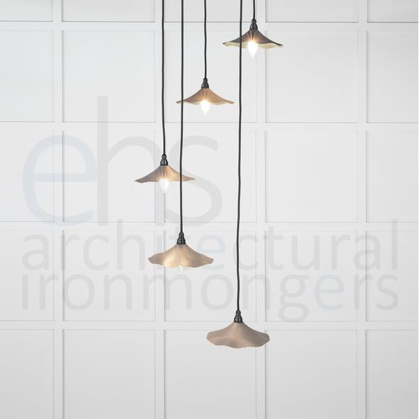 49728SBL • 217 x 63mm • Smooth Brass • From The Anvil Flora Cluster Pendant in Bluff